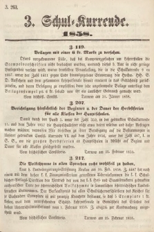 Schul-Kurrende. 1858, kurenda 3