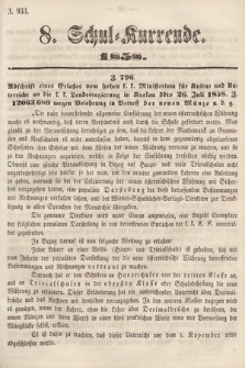 Schul-Kurrende. 1858, kurenda 8