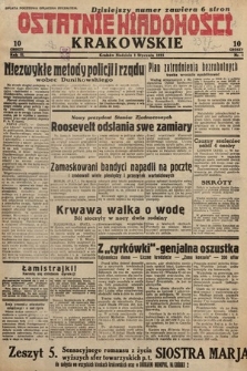 Ostatnie Wiadomości Krakowskie. 1933, nr 1