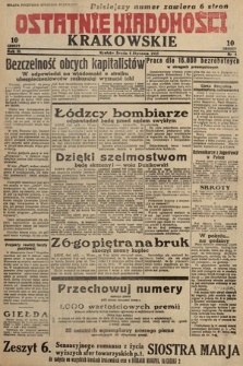 Ostatnie Wiadomości Krakowskie. 1933, nr 4