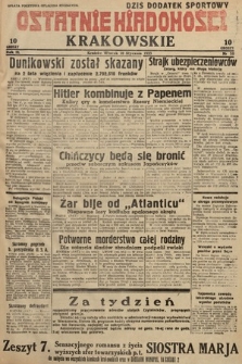Ostatnie Wiadomości Krakowskie. 1933, nr 10