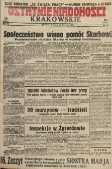 Ostatnie Wiadomości Krakowskie. 1933, nr 29