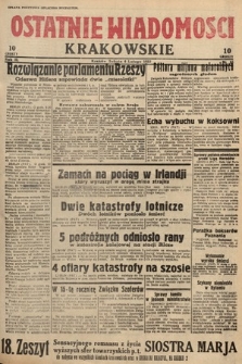 Ostatnie Wiadomości Krakowskie. 1933, nr 35