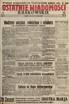 Ostatnie Wiadomości Krakowskie. 1933, nr 40