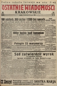 Ostatnie Wiadomości Krakowskie. 1933, nr 44