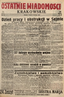 Ostatnie Wiadomości Krakowskie. 1933, nr 48