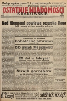 Ostatnie Wiadomości Krakowskie. 1933, nr 65