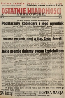 Ostatnie Wiadomości Krakowskie. 1933, nr 72