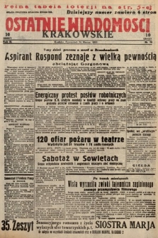 Ostatnie Wiadomości Krakowskie. 1933, nr 75