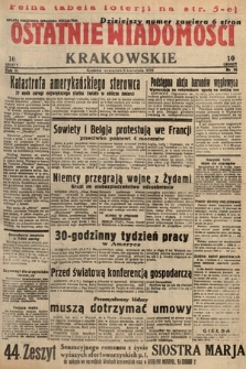 Ostatnie Wiadomości Krakowskie. 1933, nr 96
