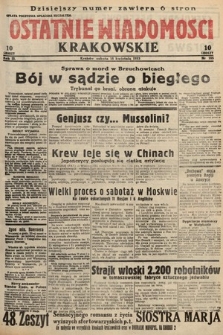 Ostatnie Wiadomości Krakowskie. 1933, nr 105