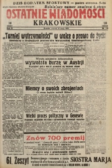 Ostatnie Wiadomości Krakowskie. 1933, nr 134