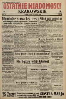 Ostatnie Wiadomości Krakowskie. 1933, nr 166