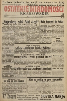 Ostatnie Wiadomości Krakowskie. 1933, nr 170