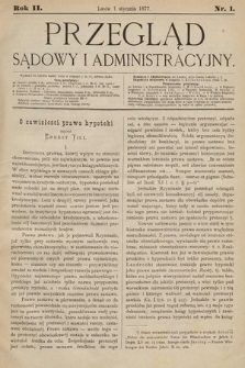 Przegląd Sądowy i Administracyjny. 1877, nr 1