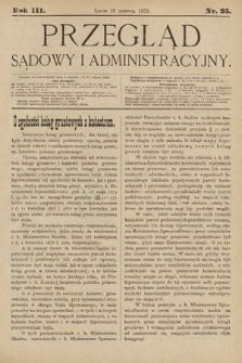 Przegląd Sądowy i Administracyjny. 1878, nr 25