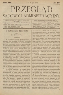 Przegląd Sądowy i Administracyjny. 1878, nr 30