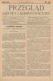 Przegląd Sądowy i Administracyjny. 1878, nr 42