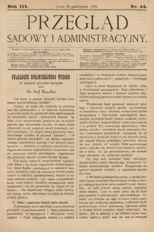 Przegląd Sądowy i Administracyjny. 1878, nr 44
