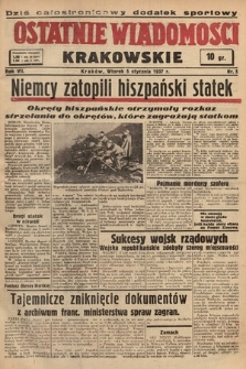 Ostatnie Wiadomości Krakowskie. 1937, nr 5