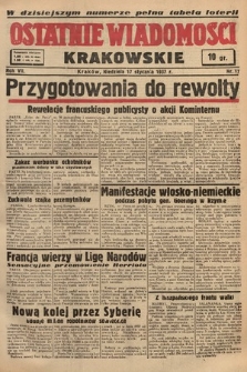 Ostatnie Wiadomości Krakowskie. 1937, nr 17