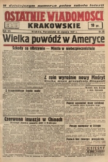 Ostatnie Wiadomości Krakowskie. 1937, nr 25