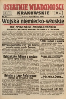Ostatnie Wiadomości Krakowskie. 1937, nr 43