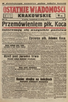 Ostatnie Wiadomości Krakowskie. 1937, nr 53