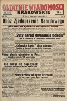 Ostatnie Wiadomości Krakowskie. 1937, nr 63