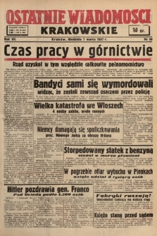 Ostatnie Wiadomości Krakowskie. 1937, nr 66