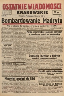 Ostatnie Wiadomości Krakowskie. 1937, nr 74
