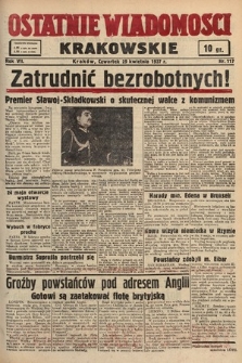 Ostatnie Wiadomości Krakowskie. 1937, nr 117