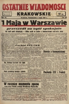 Ostatnie Wiadomości Krakowskie. 1937, nr 121