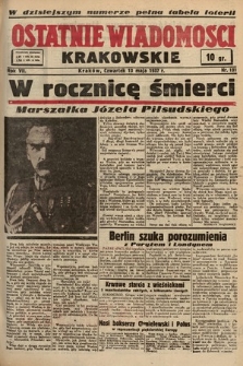 Ostatnie Wiadomości Krakowskie. 1937, nr 131