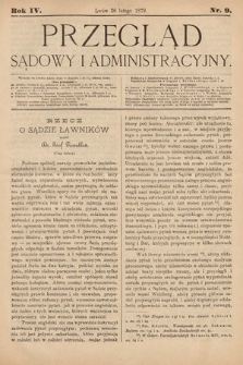 Przegląd Sądowy i Administracyjny. 1879, nr 9