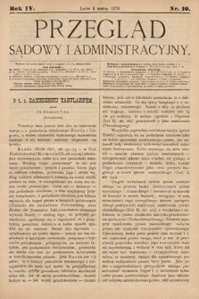 Przegląd Sądowy i Administracyjny. 1879, nr 10