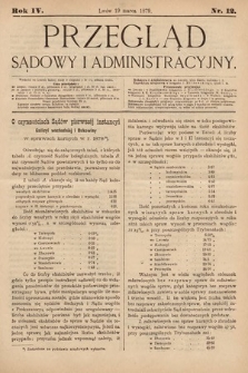 Przegląd Sądowy i Administracyjny. 1879, nr 12