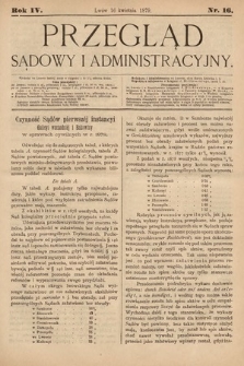 Przegląd Sądowy i Administracyjny. 1879, nr 16