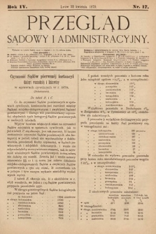 Przegląd Sądowy i Administracyjny. 1879, nr 17
