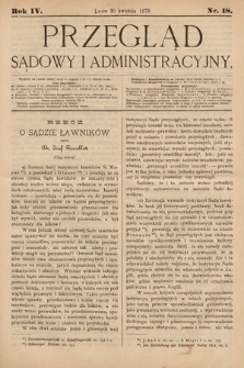 Przegląd Sądowy i Administracyjny. 1879, nr 18