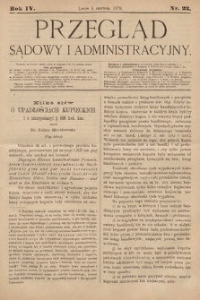 Przegląd Sądowy i Administracyjny. 1879, nr 23