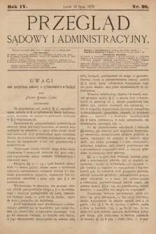 Przegląd Sądowy i Administracyjny. 1879, nr 29