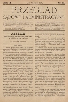 Przegląd Sądowy i Administracyjny. 1879, nr 34