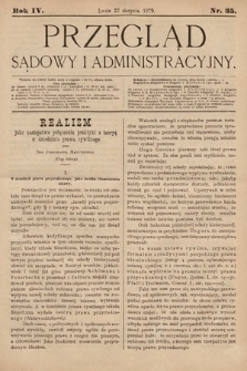 Przegląd Sądowy i Administracyjny. 1879, nr 35