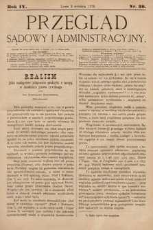 Przegląd Sądowy i Administracyjny. 1879, nr 36