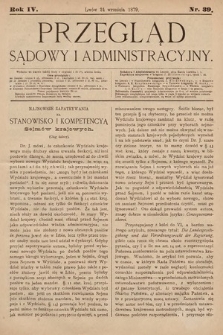 Przegląd Sądowy i Administracyjny. 1879, nr 39