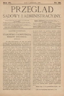 Przegląd Sądowy i Administracyjny. 1879, nr 40