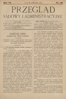 Przegląd Sądowy i Administracyjny. 1879, nr 42