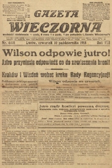 Gazeta Wieczorna. 1918, nr 4401