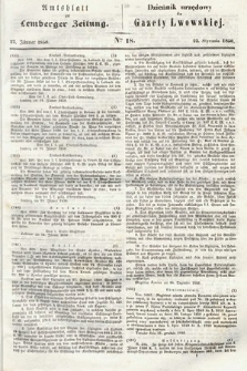 Amtsblatt zur Lemberger Zeitung = Dziennik Urzędowy do Gazety Lwowskiej. 1850, nr 18